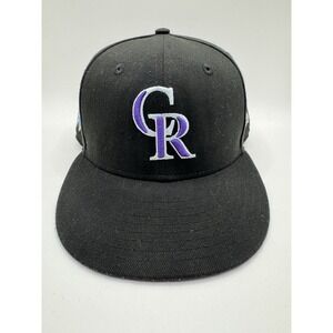 Colorado Rockies New Era 59FIFTY Fitted Hat Black MLB Cap Size 7 5/8
